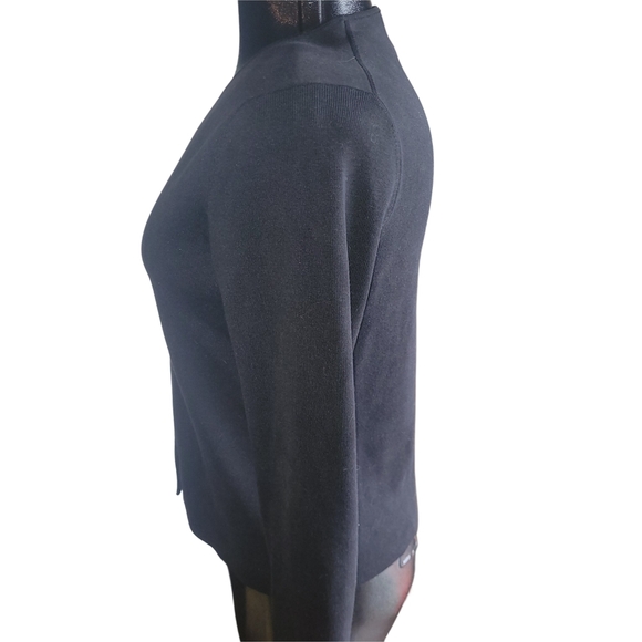 Charter Club Black Silk Blend Button Up  Sweater Cardigan M - Picture 4 of 5